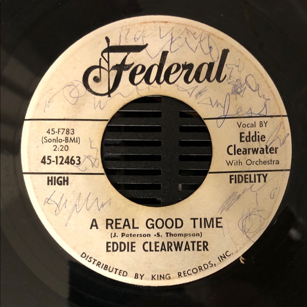 Eddie Clearwater Hey Bernadine/ A Real Good Time Vinyl 45 Record ‘62
